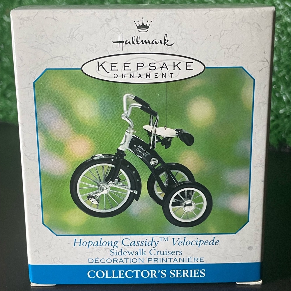 Hallmark Hopalong Cassidy Velocipede Ornament - Black and White